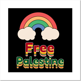 free palestine vintage retro style Posters and Art